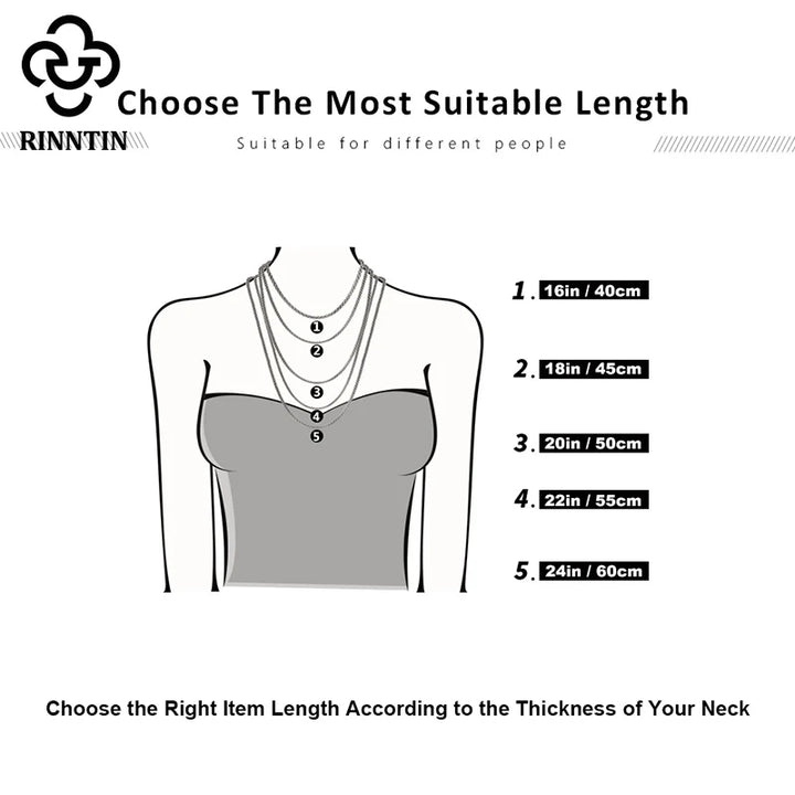 Rinntin 18K Gold 925 Sterling Silver Fashion Cable Link Chains Necklace for Women Thin Neck Chain Accessories Jewelry SC06