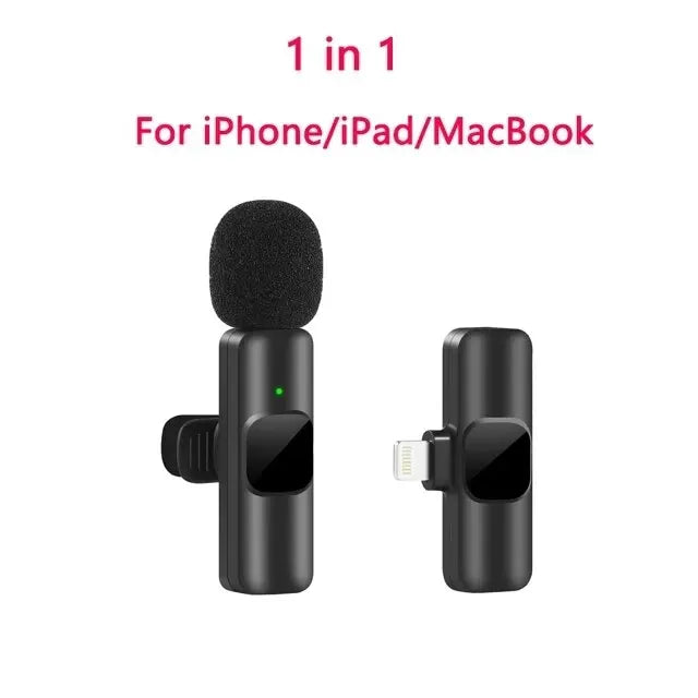 Xiaolo Wireless Lavalier Microphone – Mini Audio Recorder for iPhone, Android & More