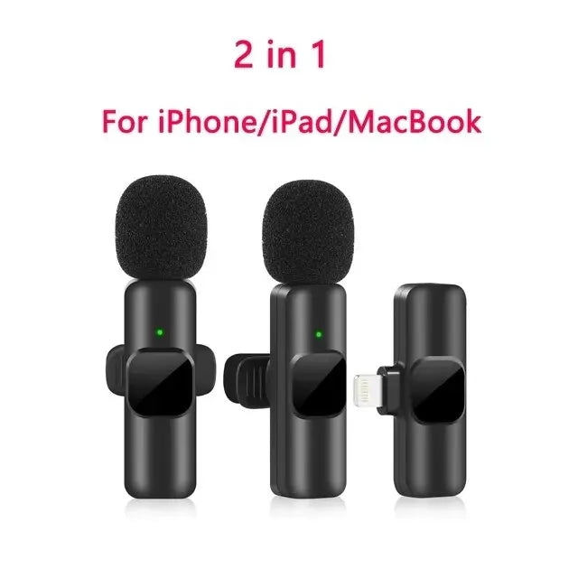 Xiaolo Wireless Lavalier Microphone – Mini Audio Recorder for iPhone, Android & More